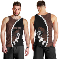 Custom Boxer Dog Men Tank Top With Polynesian Tribal Tattoo LT6 - Polynesian Pride