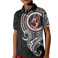 Polynesian German Shepherd Dog Kid Polo Shirt Dog In My Heart LT6 Kid Black - Polynesian Pride