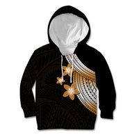 Polynesian Kid Hoodie With Plumeria Flower Gold LT6 Hoodie Gold - Polynesian Pride