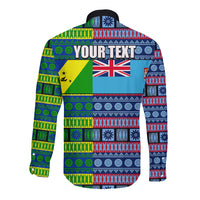 (Custom Personalised) Fiji Malampa Long Sleeve Button Shirt Tribal Patterns LT6 - Polynesian Pride