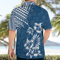Hawaii Summer Hawaiian Shirt Mix Polynesian Dark Blue LT6 - Polynesian Pride