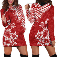 Hawaii Summer Hoodie Dress Mix Polynesian Red LT6 - Polynesian Pride