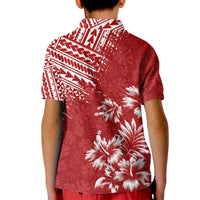 Hawaii Summer Kid Polo Shirt Mix Polynesian Red LT6 - Polynesian Pride