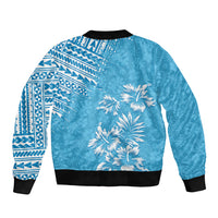 Hawaii Summer Bomber Jacket Mix Polynesian Light Blue LT6 - Polynesian Pride