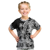 Polynesian Sea Turtle Kid T Shirt Tribal Black LT6 Black - Polynesian Pride