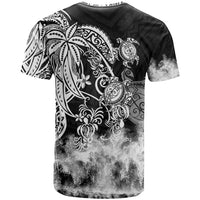 Polynesian Sea Turtle T Shirt Tribal Black LT6 - Polynesian Pride
