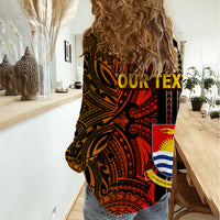 Custom Kiribati Women Casual Shirt Polynesian Tribal LT6 - Polynesian Pride