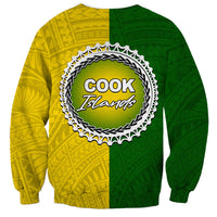 Cook Islands Sweatshirt Yellow-Green Half Style LT6 - Polynesian Pride