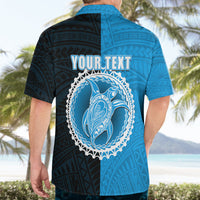 Custom Mauke Of Cook Islands Hawaiian Shirt Mix Half Black LT6 - Polynesian Pride