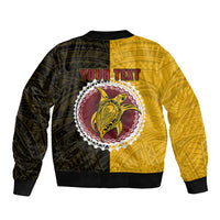 Custom Manihiki Of Cook Islands Bomber Jacket Mix Half Black LT6 - Polynesian Pride