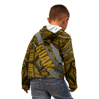 Polynesian Guam Kid Hoodie with Coat Of Arms Claws Style - Gold LT6 - Polynesian Pride
