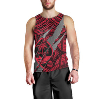 Polynesian Guam Men Tank Top with Coat Of Arms Claws Style - Red LT6 - Polynesian Pride