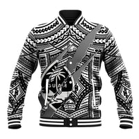 Polynesian Guam Baseball Jacket with Coat Of Arms Claws Style - White LT6 Unisex White - Polynesian Pride