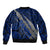Polynesian Samoa Bomber Jacket with Coat Of Arms Claws Style - Blue LT6 - Polynesian Pride