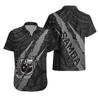 Polynesian Samoa Hawaiian Shirt with Coat Of Arms Claws Style - Black LT6 - Polynesian Pride