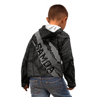 Polynesian Samoa Kid Hoodie with Coat Of Arms Claws Style - Black LT6 - Polynesian Pride
