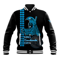 Custom Hawaii Baseball Jacket King Kamehameha Day - Blue LT6 Unisex Blue - Polynesian Pride