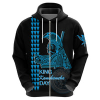 Custom Hawaii Hoodie King Kamehameha Day Blue LT6 - Polynesian Pride