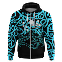 Matariki New Zealand Hoodie Maori New Year Light Blue LT6 - Polynesian Pride