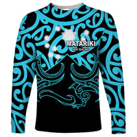 Matariki New Zealand Long Sleeve Shirt Maori New Year Light Blue LT6 Unisex Blue - Polynesian Pride