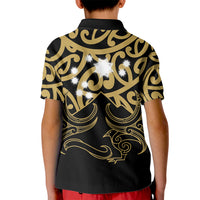 Matariki New Zealand Kid Polo Shirt Maori New Year Gold LT6 - Polynesian Pride