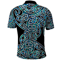 New Zealand Polo Shirt Maori Pattern Papua Shell LT6 - Polynesian Pride