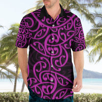 New Zealand Hawaiian Shirt Maori Pattern Purple LT6 - Polynesian Pride