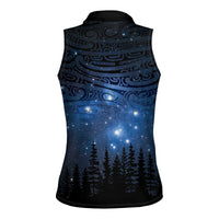Matariki Te Tau Hou Māori Women Sleeveless Polo Shirt New Zealand Starry Sky