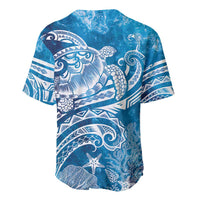 World Ocean Day Polynesian Pattern Baseball Jersey Crystal Waves