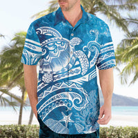 World Ocean Day Polynesian Pattern Hawaiian Shirt Crystal Waves