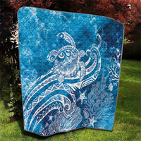 World Ocean Day Polynesian Pattern Quilt Crystal Waves