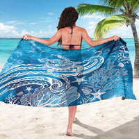 World Ocean Day Polynesian Pattern Sarong Crystal Waves