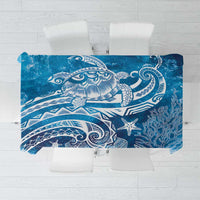 World Ocean Day Polynesian Pattern Tablecloth Crystal Waves