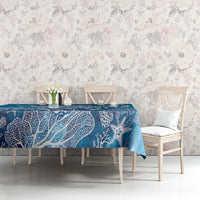 World Ocean Day Polynesian Pattern Tablecloth Crystal Waves