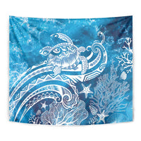 World Ocean Day Polynesian Pattern Tapestry Crystal Waves