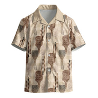 Aloha Hawaii Vintage Kahili Pa'a Lima Kid Hawaiian Shirt Palaka Print Cozy Beige LT7 - Polynesian Pride