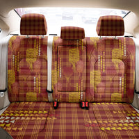 Aloha Hawaii Vintage Kahili Pa'a Lima Back Car Seat Cover Palaka Print Hilo Royal Red-Yellow
