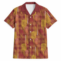 Aloha Hawaii Vintage Kahili Pa'a Lima Hawaiian Shirt Palaka Print Hilo Royal Red-Yellow LT7 Red - Polynesian Pride