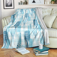 Aloha Hawaii Vintage Kahili Pa'a Lima Blanket Palaka Print Oceanic Turquoise