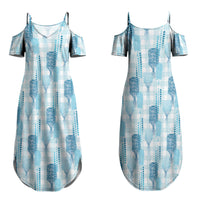 Aloha Hawaii Vintage Kahili Pa'a Lima Family Matching Summer Maxi Dress and Hawaiian Shirt Palaka Print Oceanic Turquoise