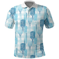 Aloha Hawaii Vintage Kahili Pa'a Lima Polo Shirt Palaka Print Oceanic Turquoise LT7 Turquoise - Polynesian Pride