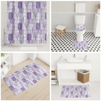 Aloha Hawaii Vintage Kahili Pa'a Lima Bathroom Set Palaka Print Pastel Lavender