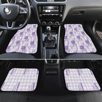 Aloha Hawaii Vintage Kahili Pa'a Lima Car Mats Palaka Print Pastel Lavender