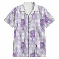 Aloha Hawaii Vintage Kahili Pa'a Lima Hawaiian Shirt Palaka Print Pastel Lavender LT7 Lavender - Polynesian Pride