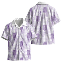 Aloha Hawaii Vintage Kahili Pa'a Lima Kid Hawaiian Shirt Palaka Print Pastel Lavender LT7 - Polynesian Pride