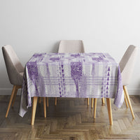 Aloha Hawaii Vintage Kahili Pa'a Lima Tablecloth Palaka Print Pastel Lavender
