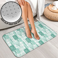 Aloha Hawaii Vintage Kahili Pa'a Lima Bathroom Set Palaka Print Mossy Teal
