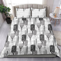 Aloha Hawaii Vintage Kahili Pa'a Lima Bedding Set Palaka Print Hinahina