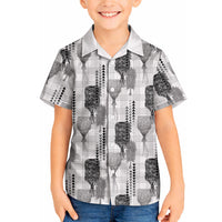 Aloha Hawaii Vintage Kahili Pa'a Lima Hawaiian Shirt Palaka Print Hinahina LT7 - Polynesian Pride