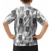 Aloha Hawaii Vintage Kahili Pa'a Lima Hawaiian Shirt Palaka Print Hinahina LT7 - Polynesian Pride